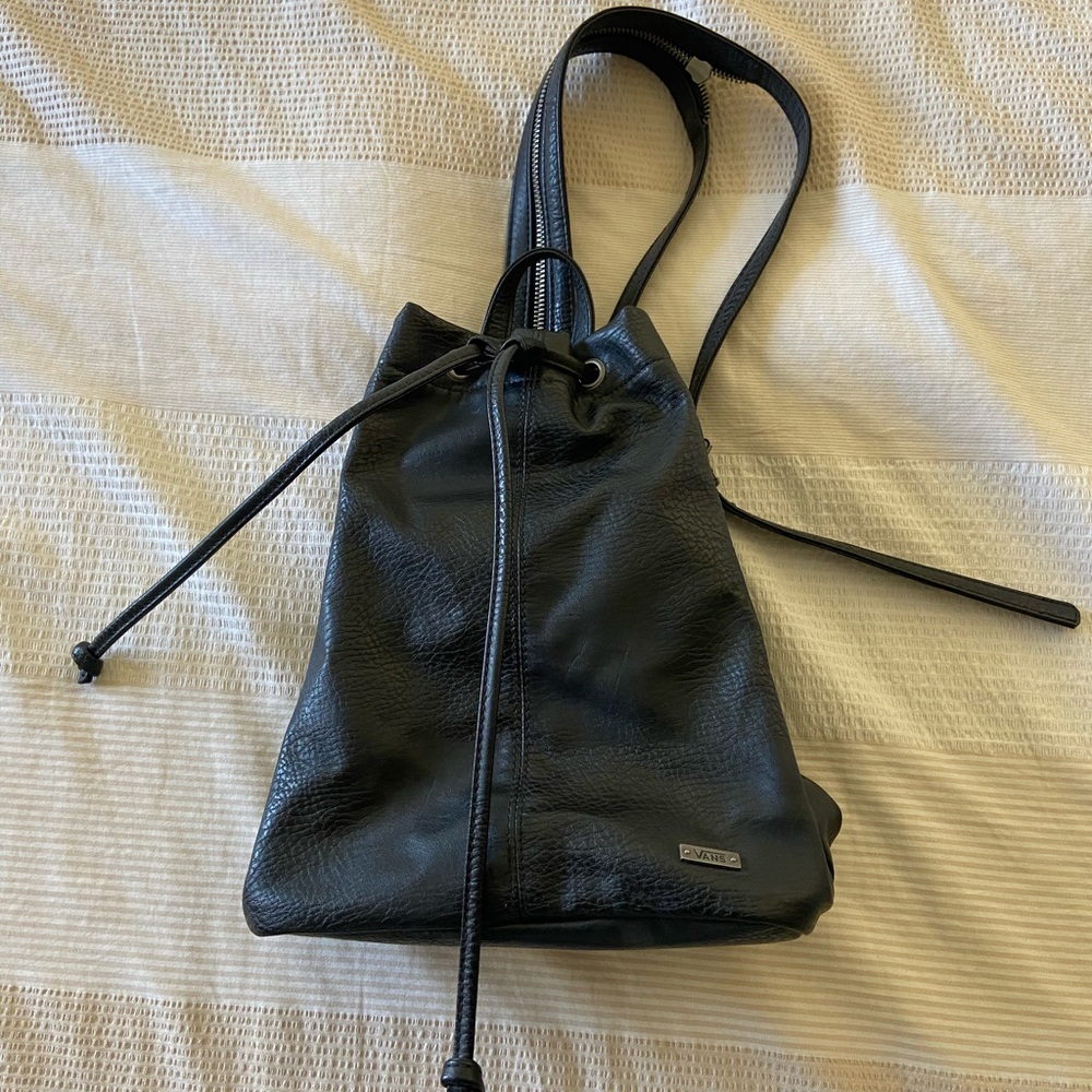 Vans Leather Drawstring Backpack